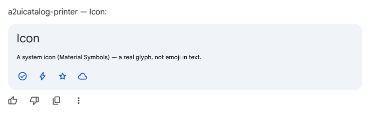 Icon primitive rendering in Gemini Enterprise