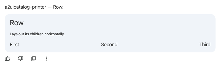 Row primitive rendering in Gemini Enterprise