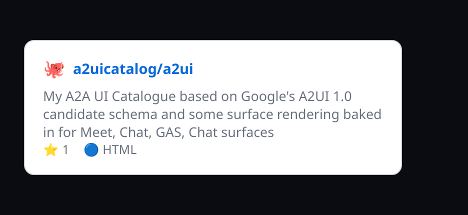 a2uicatalog/a2ui on GitHub